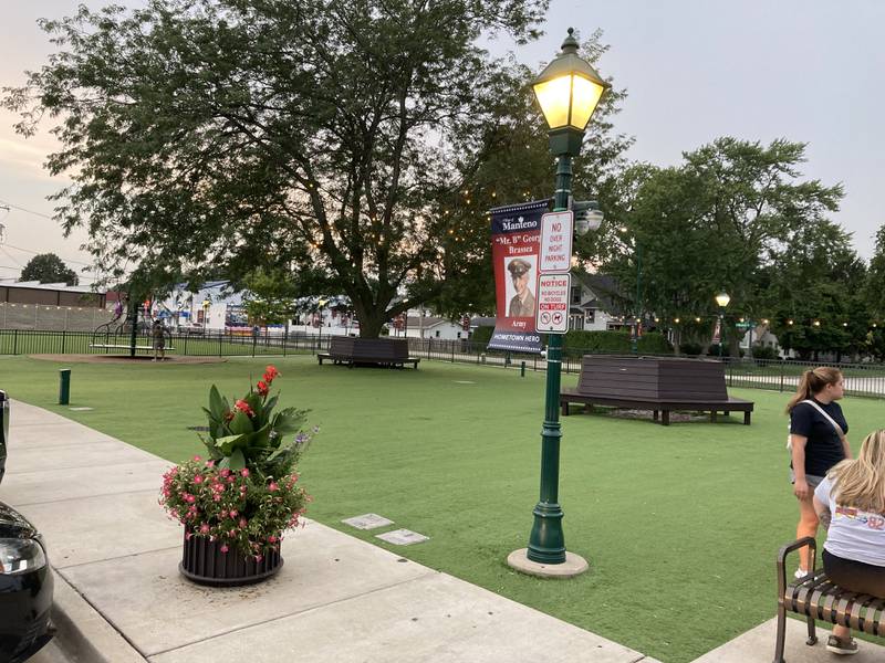 Manteno's Board of Trustees failed to OK a purchase of a pavilion kit that would be constructed in this area of the Square on Second. The measure will be brought up again at a future meeting.