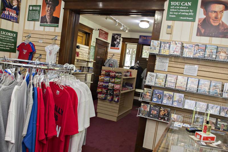 The gift shop of the Reagan Boyhood Home in the visitors center has been renovated and restocked with books, Jelly Bellies, t-shirts and other souvenirs.
