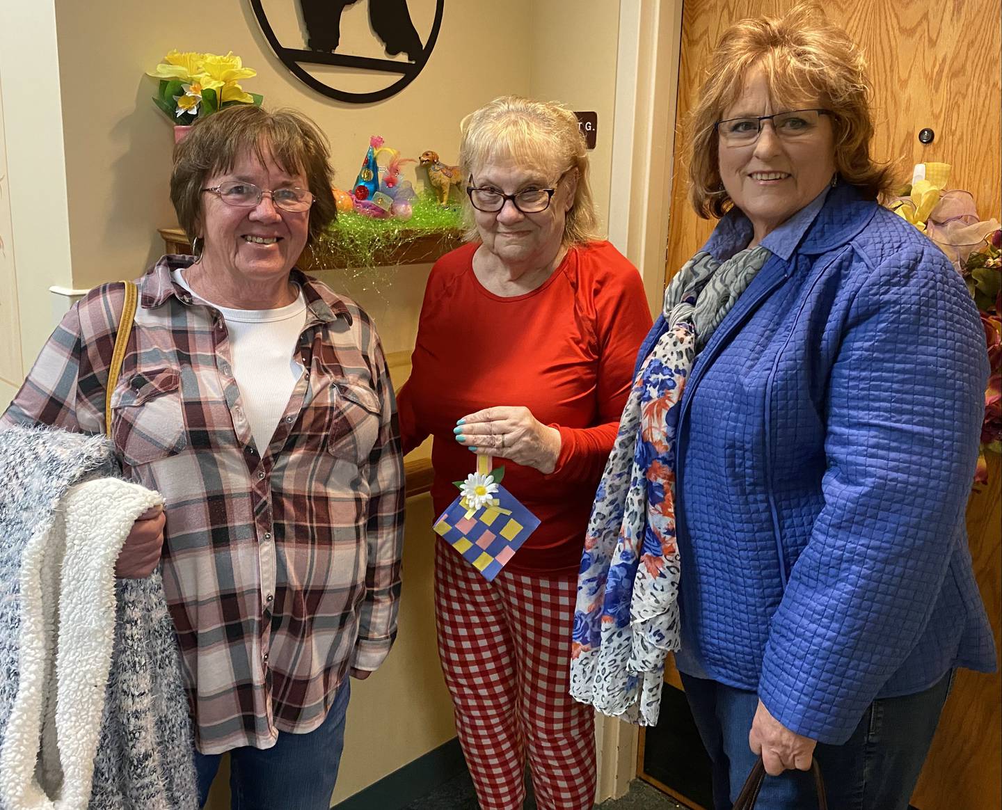 Members of the First Baptist Church of Manlius hand delivered the baskets that were filled with candy.