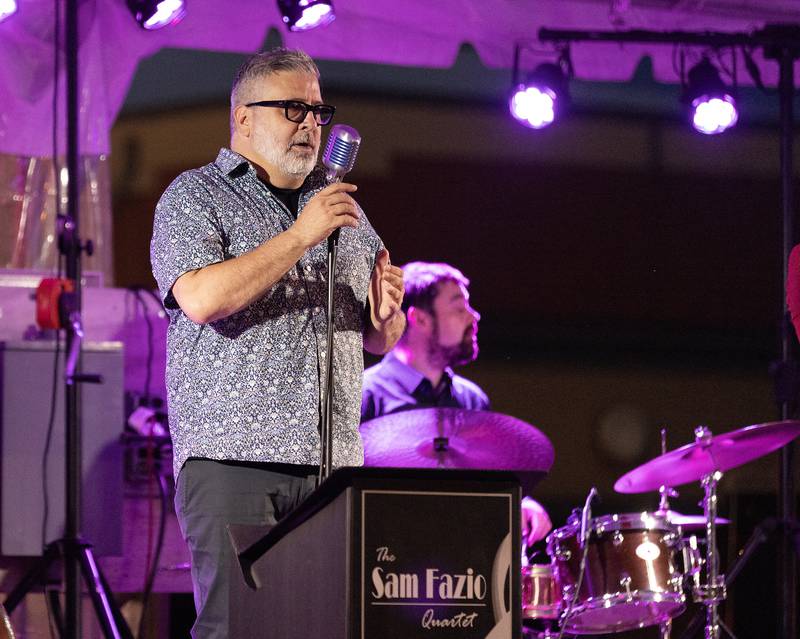 Chicago-based musician Sam Fazio performs with The Sam Fazio Quartet on Saturday, Sept. 9, 2023 at the LaSalle Business Association's Jazz'N the Street event.