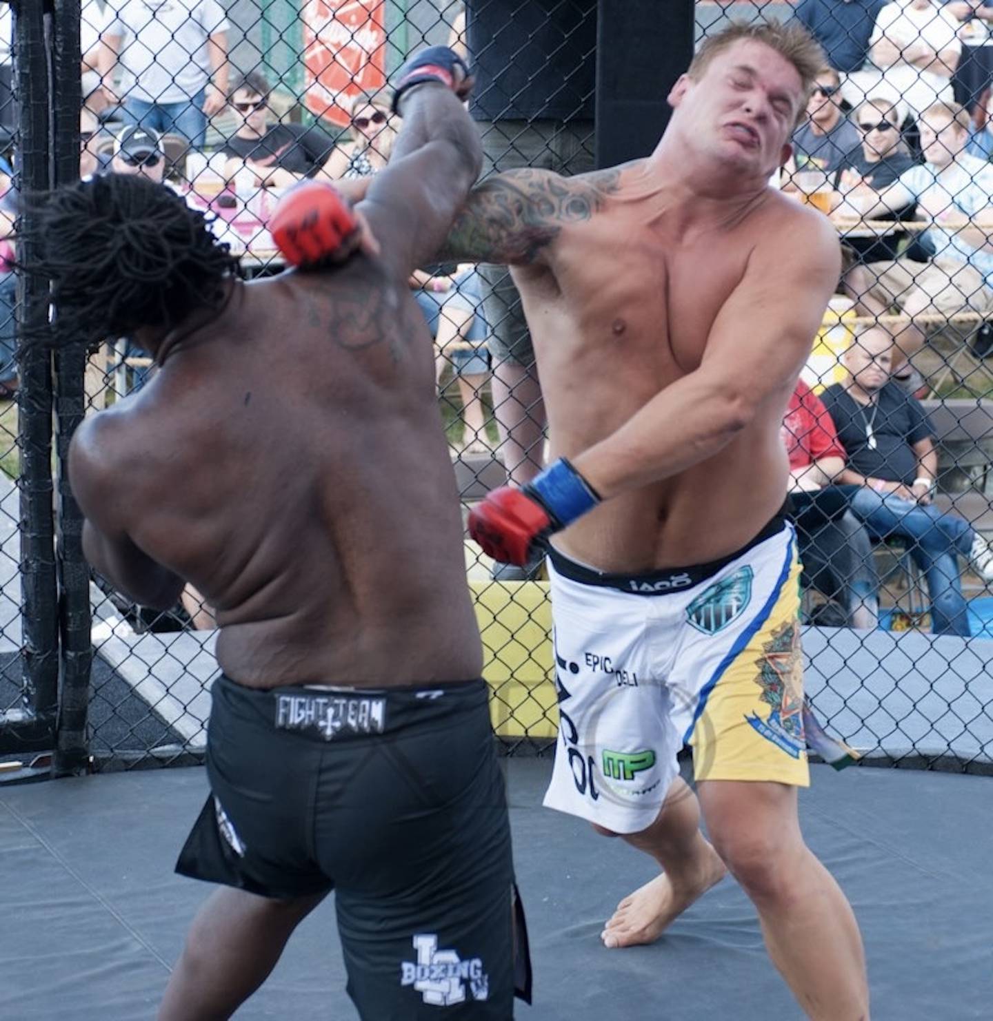 Fighters mix it up at the Outdoor War at 3D Sideouts Sports Tavern in 2009. Featuring MMA fights from 2005 to 2019, the Xtreme Fighting Organization event returns to Sideouts on Aug. 9.