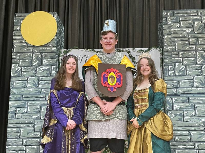 It's called "The Worst High School Play in the World," but the cast at Marquette High School said it is, in fact, very funny. Aislinn Aussem (from left) as Lady Lenore, Jacob Witthuhn as Ivanha and Katie Hardin as Nina will bring the house down Nov. 4-5 at the high school.