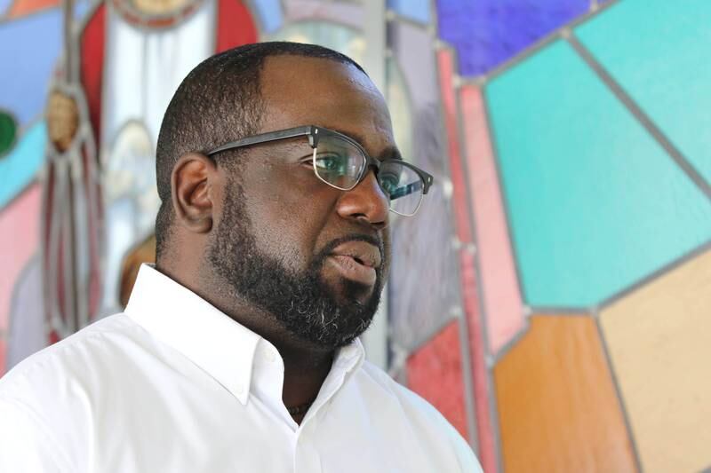 Pastor Joe Mitchell, of New Hope Missionary Baptist Church in DeKalb, talks Wednesday at the church about the upcoming Juneteenth event that will be held June 19 in DeKalb, what the day means and why it's important for all members of the community to observe the day.