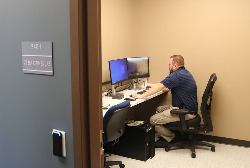 The city of McHenry partnered with the McHenry County State's Attorney's office to develop a forensic computer lab, housed at the McHenry Police Department, seen here on Thursday, Nov, 10, 2022.