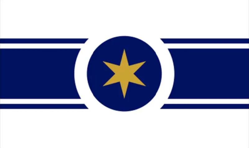 RELATIONSHIP TO ILLINOIS:
I’ve lived here for nearly 10 years and have grown to love this state. It’s an excellent place to settle down, with welcoming people who have always made me feel at home. From stunning city views to beautiful countryside, my appreciation for this state has deepened.

EXPLAIN THE MEANING BEHIND YOUR FLAG:
A large gold star in the center draws attention, much like the standout features of our state. Gold color symbolizes out the richness in our state, people, land and views. A horizontal blue line symbolizes lake Michigan, separating the sky from the rich land. Two smaller lines add a neat, elegant touch. The central circle abstractly represents the view from above Abraham Lincoln’s hat.
