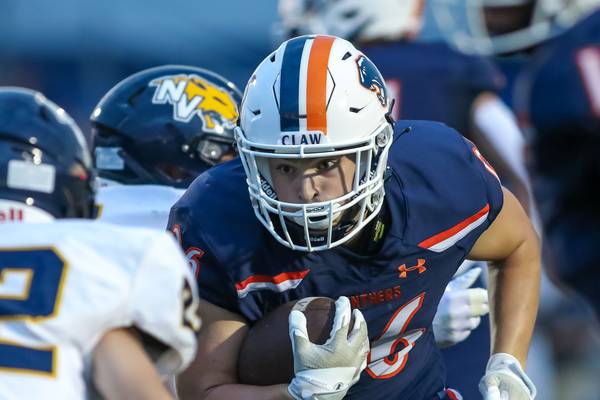 Oswego senior Dekker Zelensek embraces football late