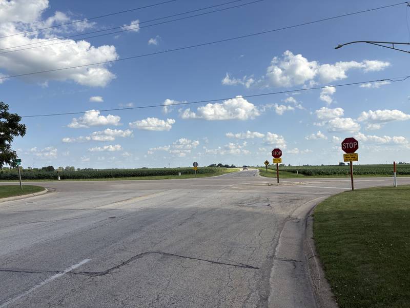 The intersection of Illinois Route 18 and East 15th Road just west of Streator city limits, where a fatal crash in 2024 and a history of accidents have prompted renewed calls for safety improvements.