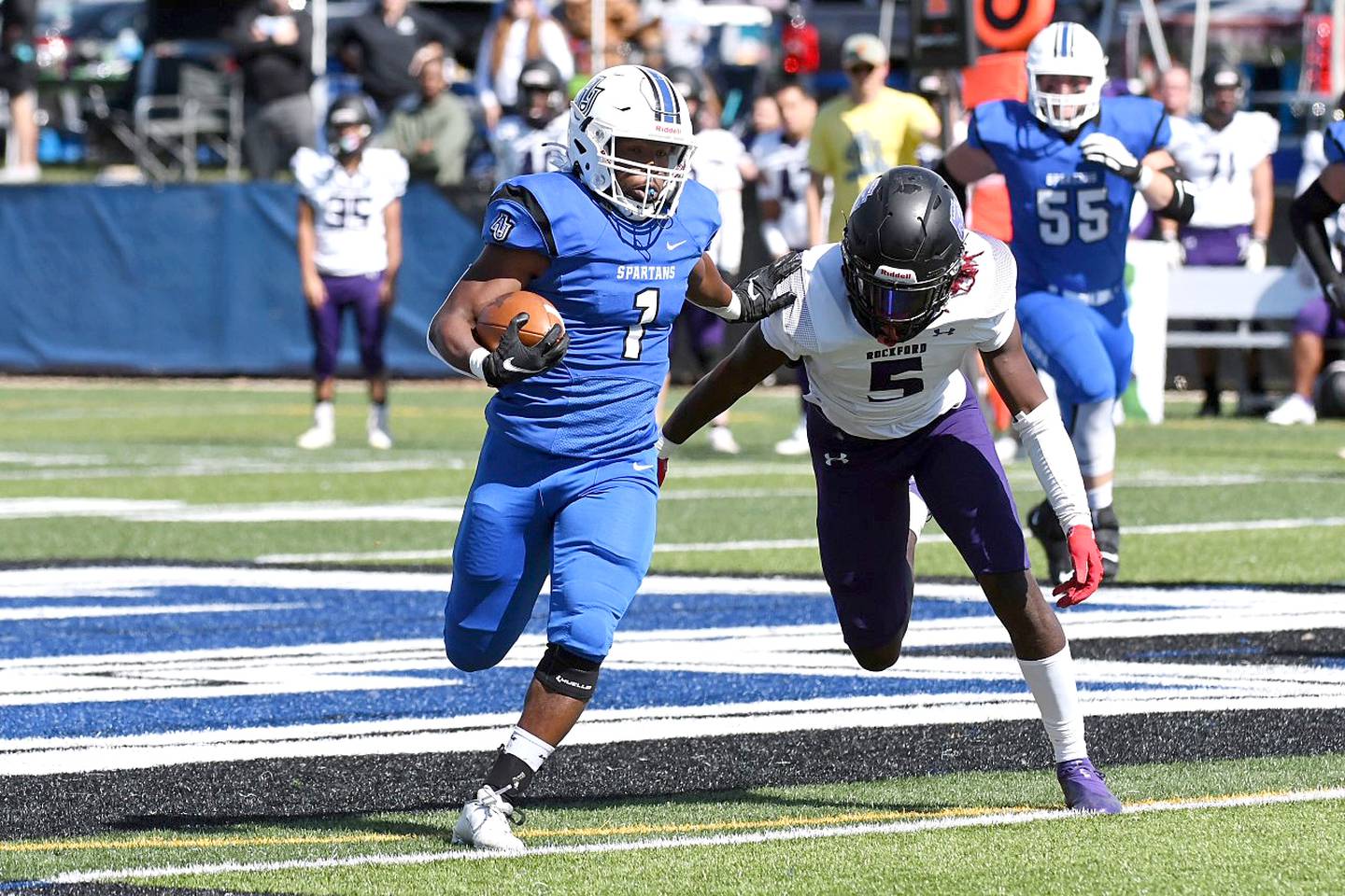 Former Oswego East player Tyran Bailey just became Aurora University's all-time leading rusher.