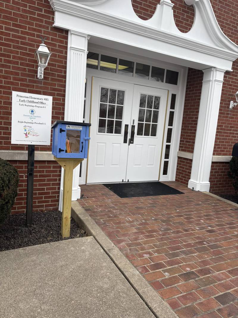 Early Beginnings Parents as Teachers program recently added a Little Free Library at its location 605 S. Pleasant St. in Princeton, courtesy of Rick Brooks at The Bike Place.