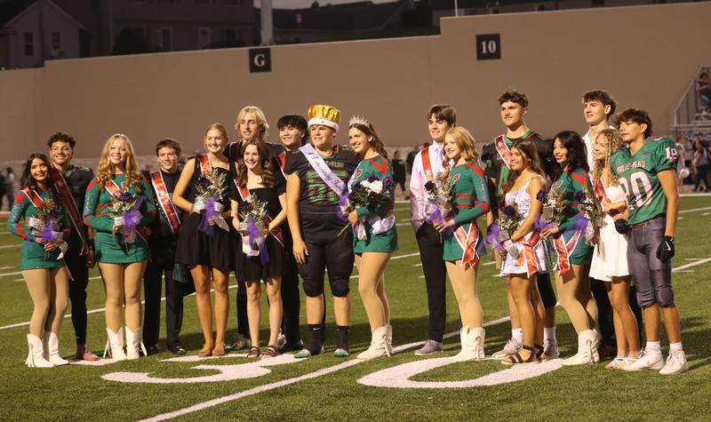 The L-P homecoming court poses for a photo on Friday, Oct. 3, 2025 at Howard Fellows Stadium.