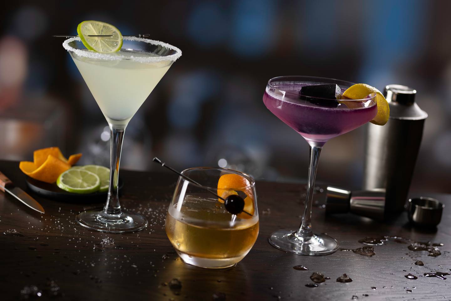 Eddie V's Cocktails With Attitude menu features signature cocktails, hand crafted and poured with a touch of theater.