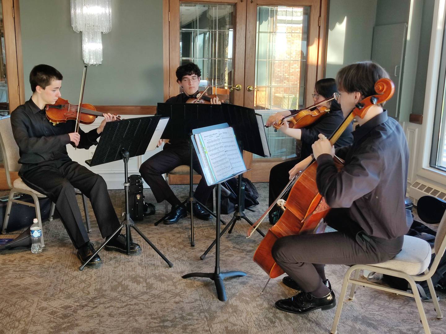 The Maud Powell String Quartet plays at the Fox Valley Arts Hall of Fame gala on April 19 2024. It's part of the Elgin Youth Symphony Orchestra Chamber Music Institute. It's long been supported by FVAHF board member Joyce Dlugopolski of Geneva, formerly of Batavia, and her late husband, Ed. Maud Powell was in the first class of inductees.