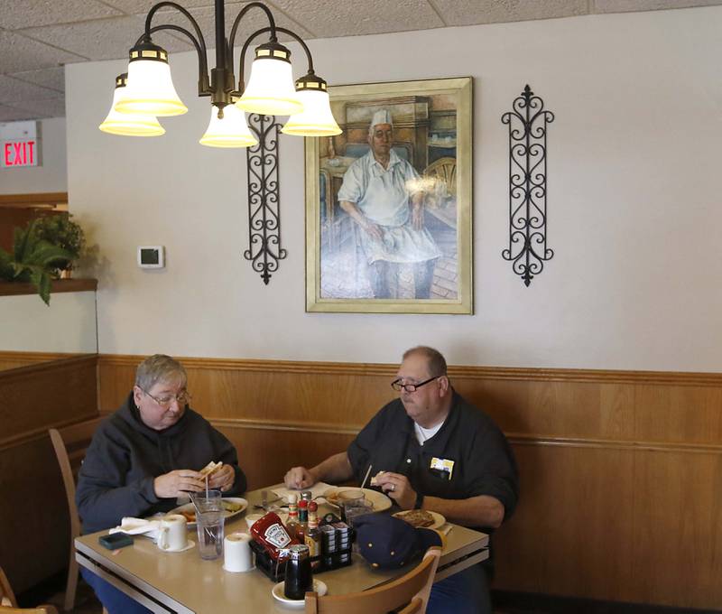 Judy and Pat Woods dine on Friday, March 21, 2025, at Andy's Restaurant, in Crystal Lake.