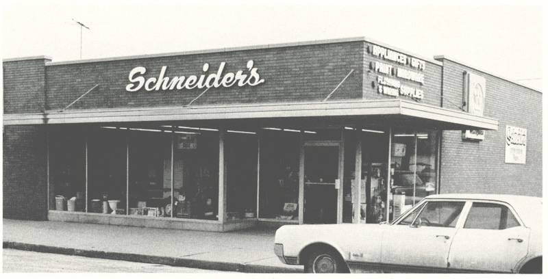 1979: Illinois Department of Transportation officials announced that Schneider Refrigeration and Appliance, the Yorkville Public Library and Fred Schneider Realty would be torn down to build the new four-lane bridge. The store was located on the northeast corner of Rt. 47 and Hydraulic Avenue and is now a city parking lot.