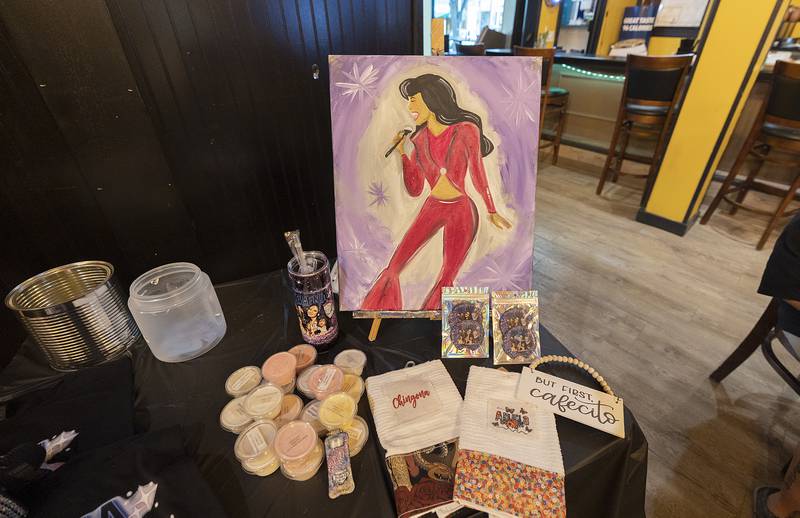 In celebration of Tejano singer Selena’s birthday, a paint party hosted by Primitive Frills’ Sonia Robinson was held at El Jacalito’s new location Monday, April 15, 2024 in Sterling. Forty-three artists signed up to take part  in the expression as both a way to show their admiration of the popular singer and to welcome the restaurant to their new downtown location.