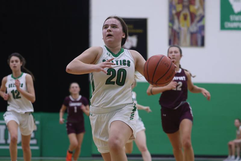 Providence’s Gabi Bednar drives to the basket against Lockport on Tuesday, Jan. 3, 2023.