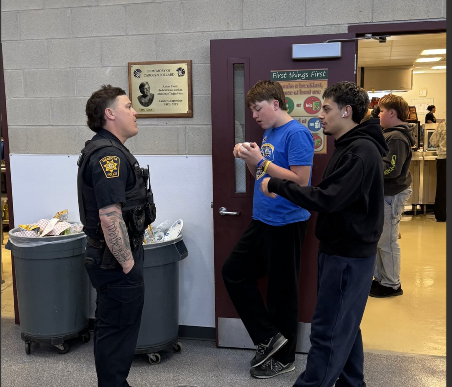 Chad Hochstatter, SRO at Mendota Township High School.