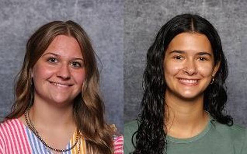 Toby. Behrends (left) and Izabella Birkey are the 2025 recepients of the Edith I. Boyd Scholarship at Bureau Valley High School.