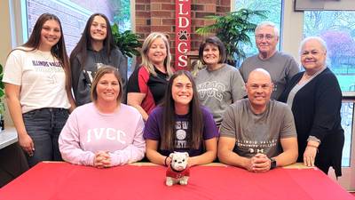 Streator’s Mya Zavada set to spike for IVCC