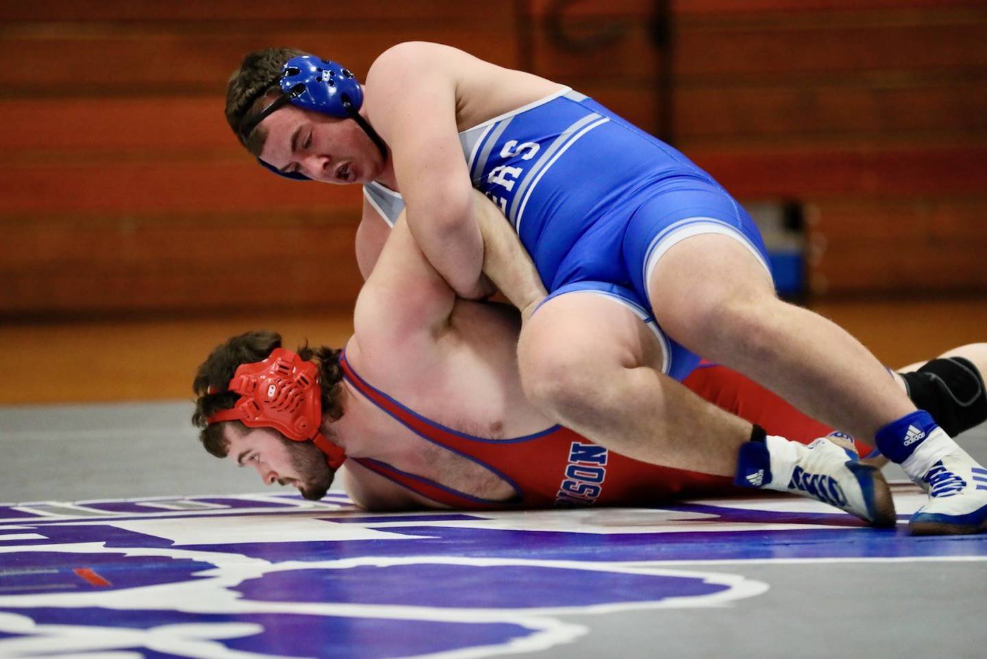 Princeton's Cade Odell tries to turn Morrison's Cameron McDonnell Thursday night at Prouty Gym.