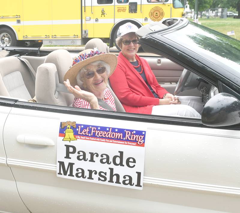 The Let Freedom Ring Parade Marshal was Carol Reckmeyer. She was driven by Jan Dietrich.