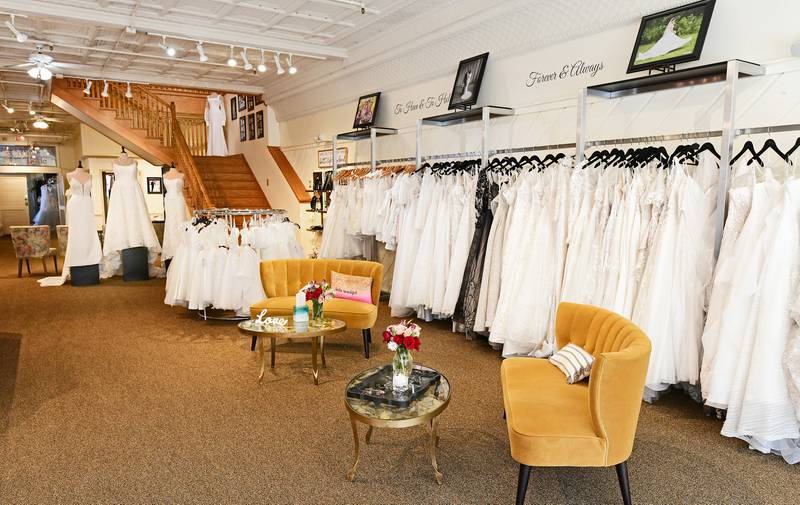 The Crystal Bride in Geneva provides the full fitting experience, with consultants ready to answer questions, viewing rooms big enough for a group of four, and a team of seamstresses able to adapt to your every need.