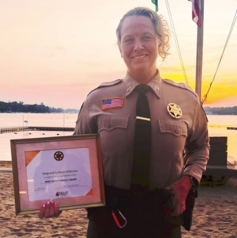 Crystal Lake Park District Police Sgt. Colleen Galvicius was awarded the Meritorious Conduct Award for her life-saving efforts on July 21, 2025.