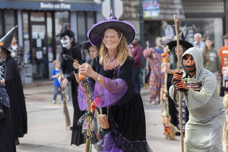 The Dixon Country Dancers put on their witches dance Saturday, Oct. 18, 2025, at Dixon’s Scarecrow Fest.