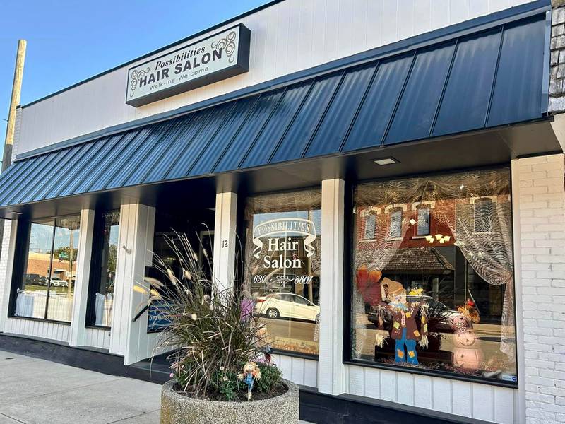 Possibilities Hair Salon in Plano took advantage of a city grant to help cover costs for improvements to the building's facade.