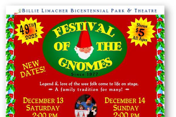 49th annual Festival of the Gnomes set for this weekend at Billie Limacher Bicentennial Park & Theatre 