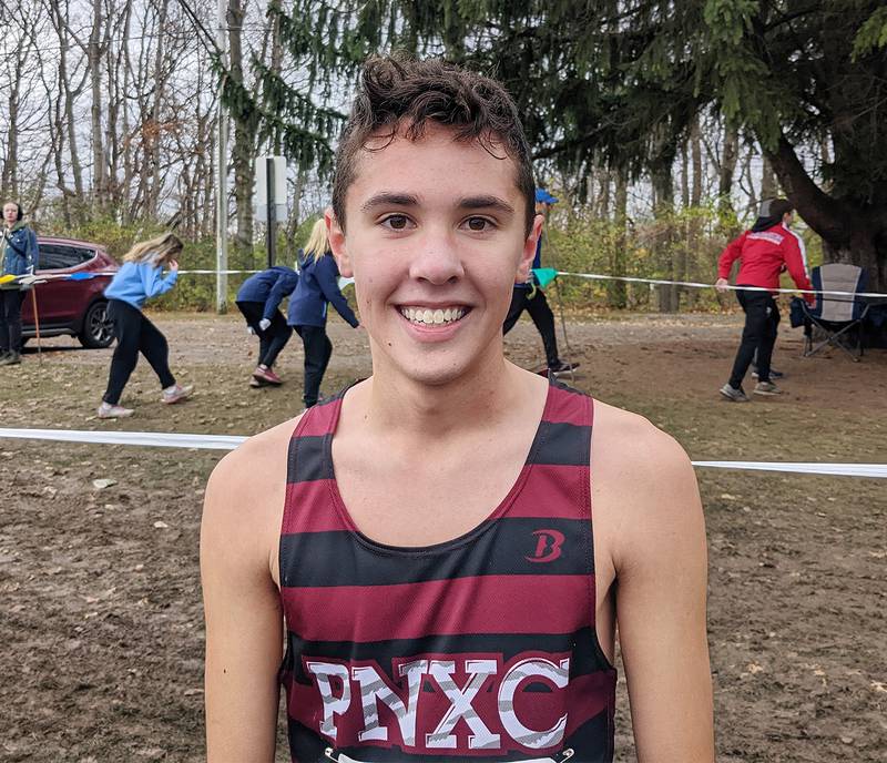 Plainfield North's Owen Burns finished fifth in the Class 3A boys race at the IHSA Cross Country State Finals on Saturday at Detweiller Park in Peoria.