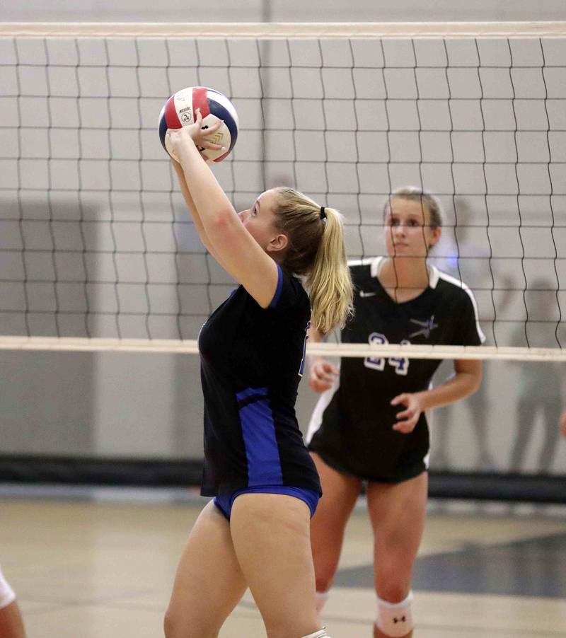 Brian Hill/bhill@dailyherald.com
15 Lincoln Way East black blue vs St. Charles North black gray  white Saturday September 17, 2022 in Wheaton.