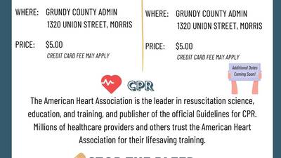 Grundy County Health Department offers CPR, emergency triage training April 30