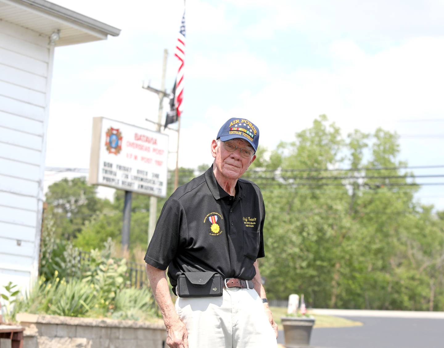 Air Force veteran Cliff Bartelt, who is a retired court bailiff, is active in Batavia VFW Post 1197 and served in the Vietnam War.