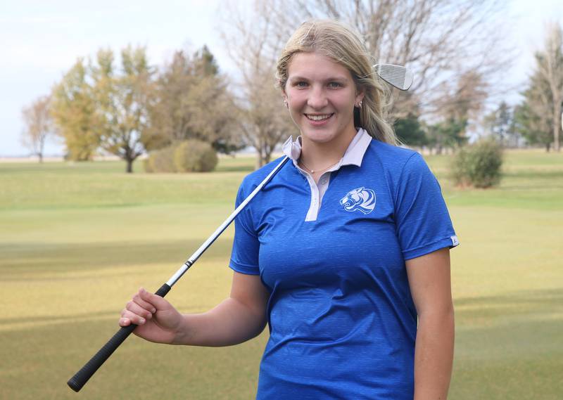 Princeton's Reese Reviglio poses for a photo on Wednesday, Oct. 30, 2024 at Wayton Hills Golf Course. Reviglio is the BCR 2024 female golfer of the year.