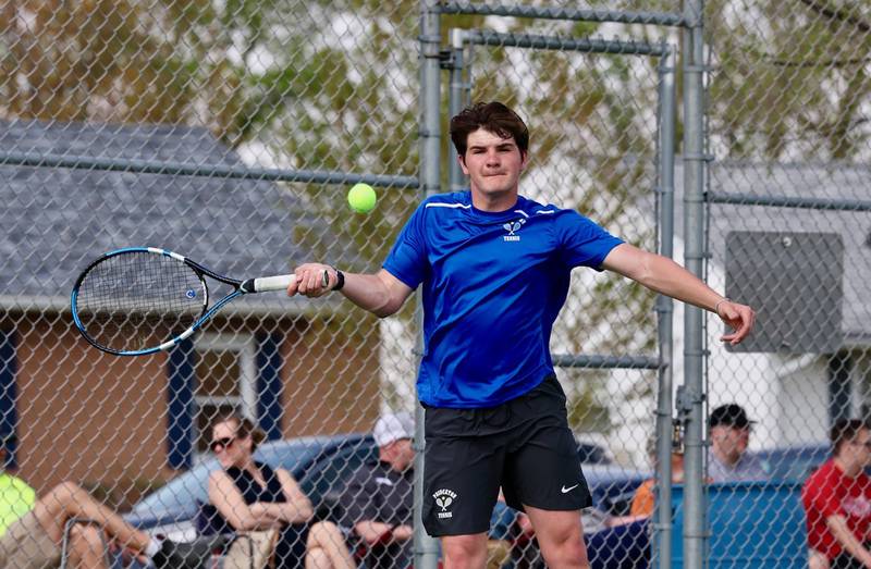 Princeton's Chase Sims makes a return at No. 1 singles against Ottawa on Monday.