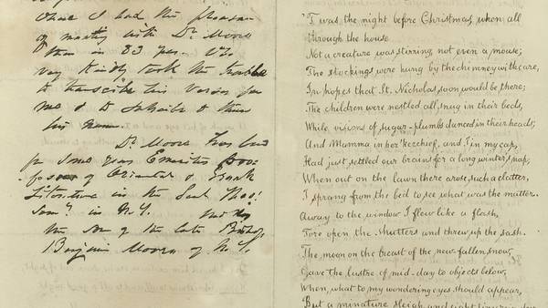 Historic Highlights: Classic Christmas poem has disputed authorship