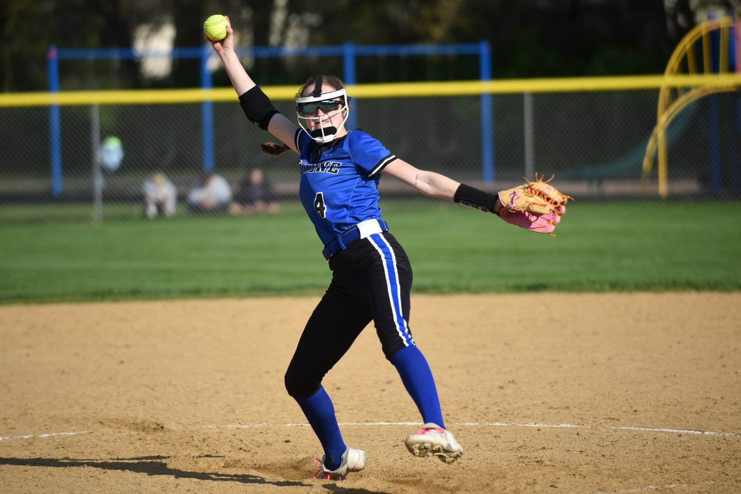 Peotone's Sophie Klawitter throws a pitch during a game at Wilmington Monday, May 5, 2025.