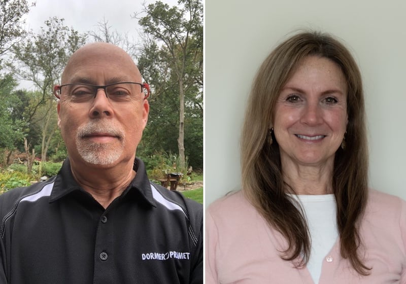 Gary Kirchoff, left, and Gina McGuire were named National Alliance on Mental Illness McHenry County's Vision of Hope recipients this year.