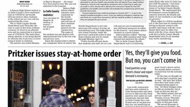 Historical covers for March 21: Pritzker issues stay-at-home order for COVID-19