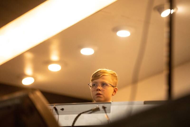 Blayne Bezik plays the piano during the McHenry County Fair Talent Contest at the 75th Anniversary of the McHenry County Fair in Woodstock on Friday, August 4, 2023.
