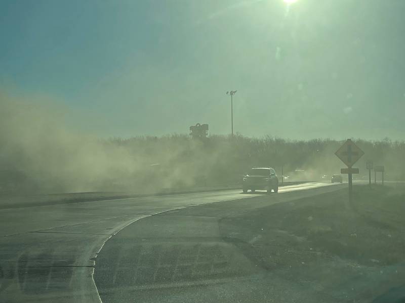 At least one person was transported to a local hospital after a car-semi collision on U.S. 6 at East Fifth Road (the Troy Grove blacktop), where fire engines were dispatched and smoke lingered after the crash.