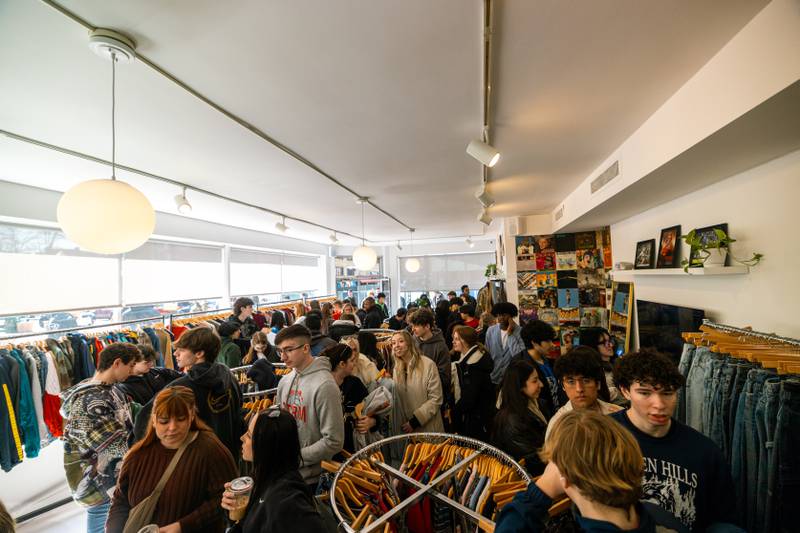 Owner of Elgin Vintage David Hill says the new generation of shoppers is leaning toward the sustainability of thrifting.