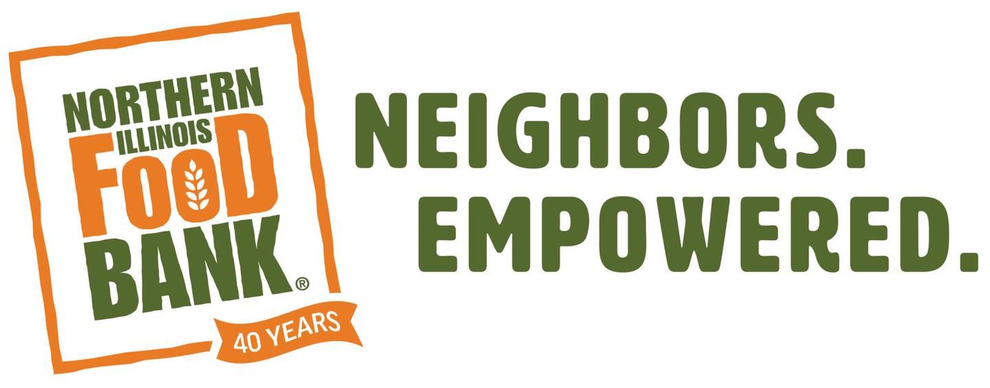 Northern Illinois Food Bank's new logo celebrating it's 40th year.