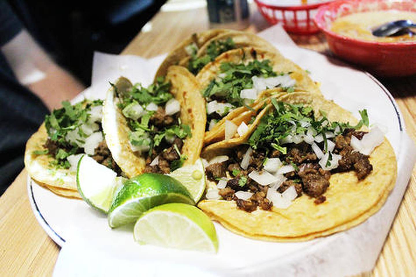 Steak tacos at El Jacalito