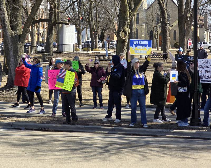 Several residents participated in the March for Democracy on Saturday, March 8, 2025, in downtown Ottawa.