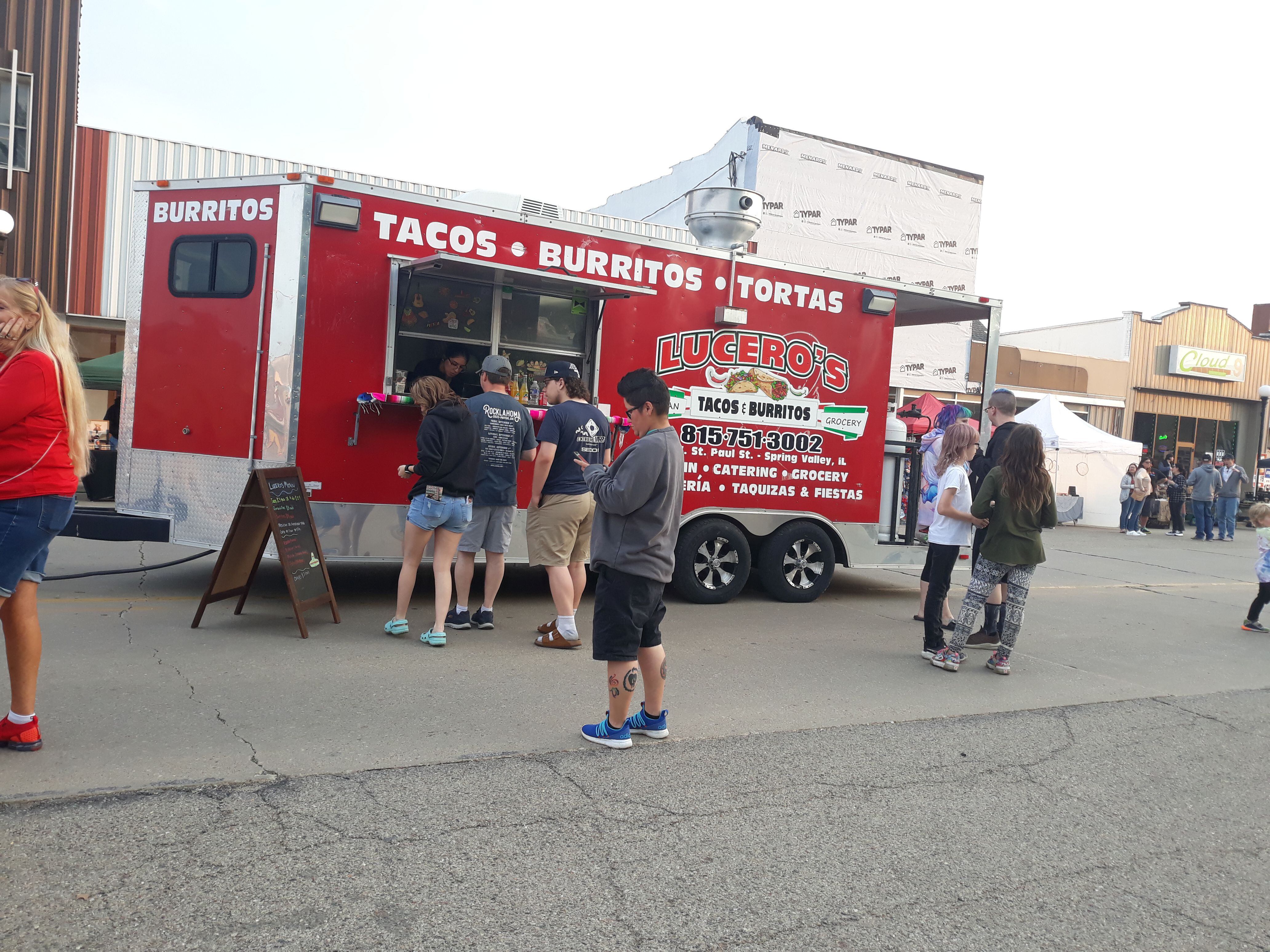 Lucero's was one of two food trucks parked on the closed block of St. Paul Street and serving visitors at the GROW Spring Valley's first Friday Night Market on Friday, May 19, 2023.