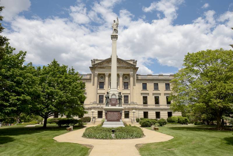 DeKalb County Courthouse building in Sycamore, IL on Thursday, May 13, 2021.