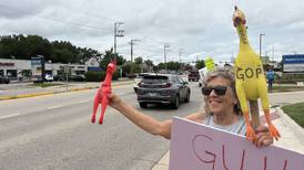 Photos: Hundreds protest Trump in McHenry
