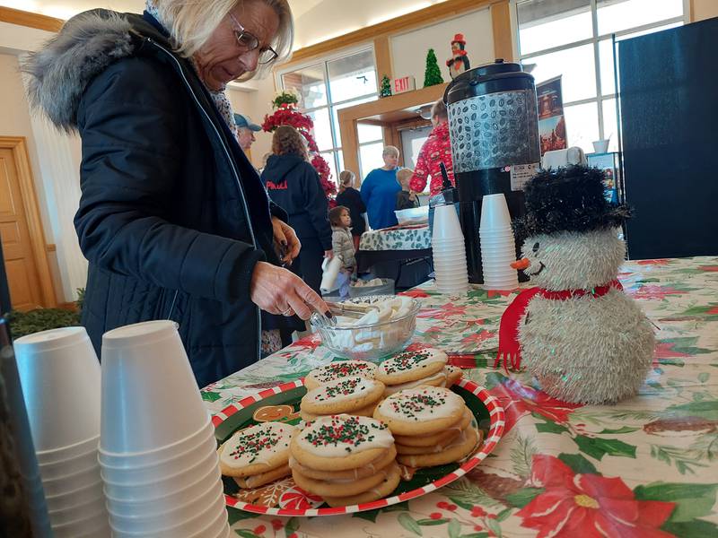 Hot cocoa, marshmallows and cookies were complimentary Saturday, Nov. 18, 2023, during the Christmas Walk at the Prouty Building in Princeton.